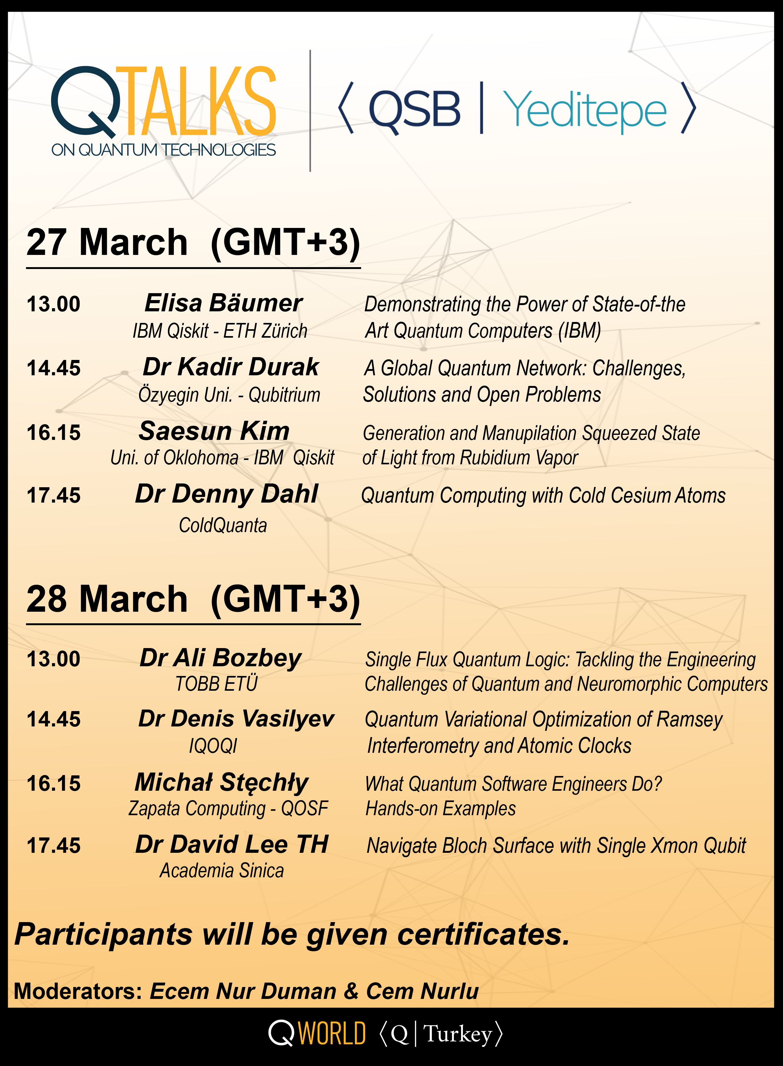 QTalks on Quantum Technologies organized by QSB Teditepe